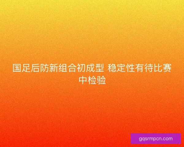 国足后防新组合初成型 稳定性有待比赛中检验